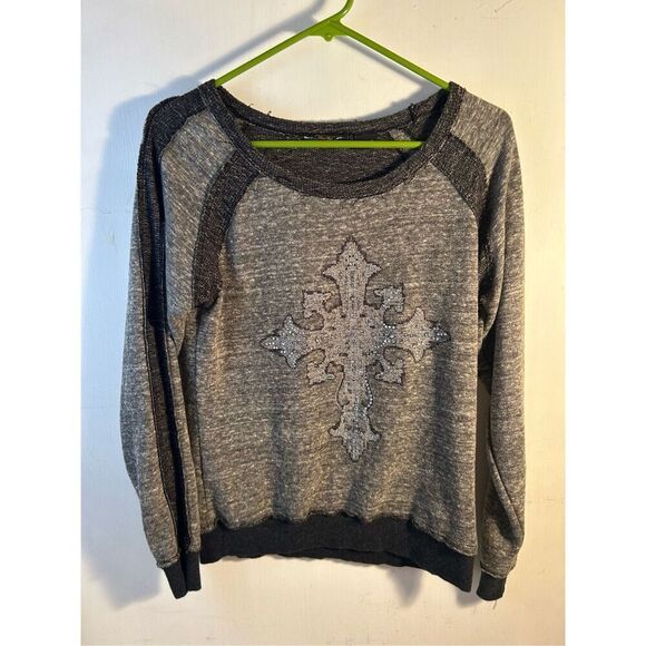 Miss Me too bling cross medium M gray black rn#112568 - Picture 1 of 5
